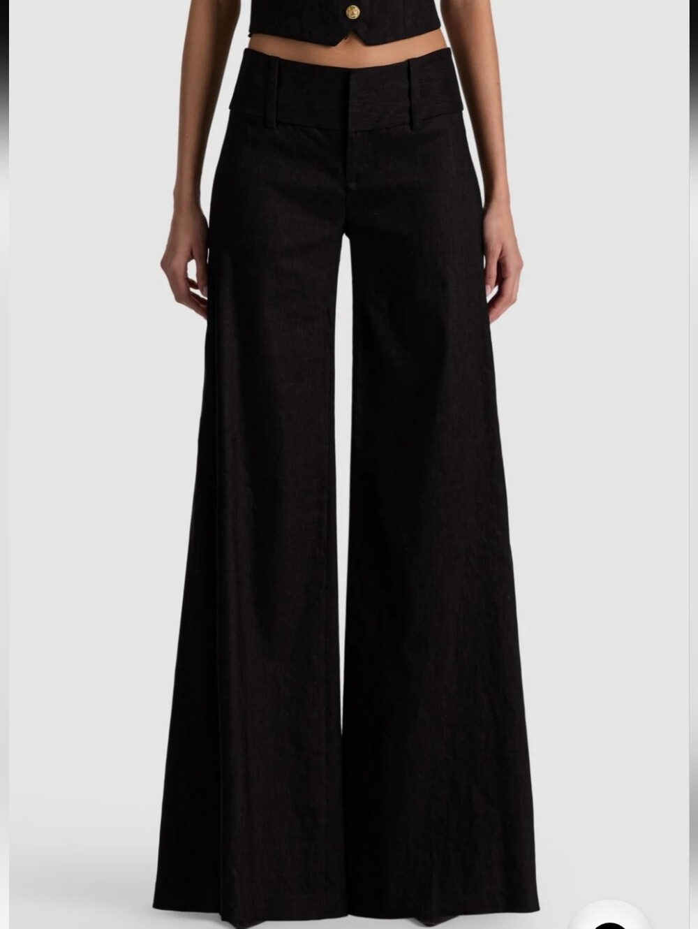 Alice + Olivia Low Rise Wide-Leg Trousers Pants 6